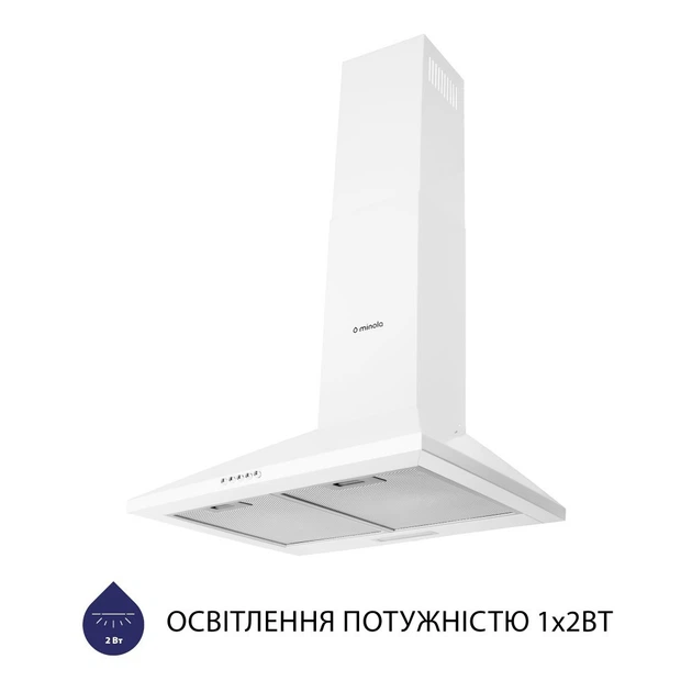 Витяжка купольна Minola HK 5614 WH 1000 LED - зображення 3
