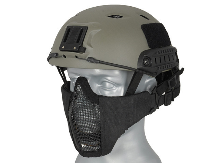 Маска Stalker Evo з монтажем для шолома FAST - black ,Ultimate Tactical - зображення 1