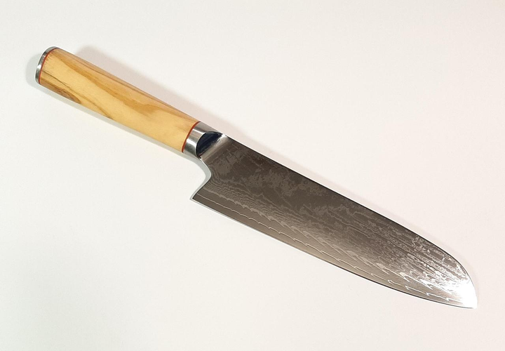 Нож сантоку 18 см Damascus DK-OK 4004 AUS-10 дамасская сталь 67 слоев - изображение 2