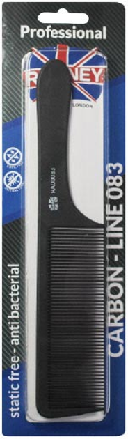 Grzebień do włosów Ronney Professional Carbon Comb Line 083 L 225 mm (5060456772109) - obraz 1