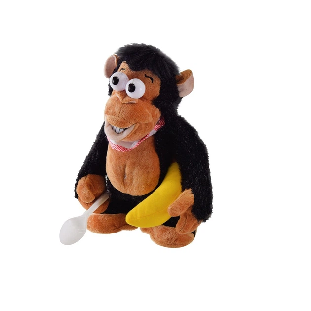 Мягкая интеракция. игрушка обезьяна с бананом 27см черная