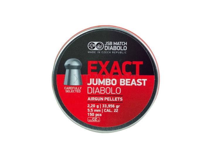 Кулі пневматичні JSB Exact Jumbo Beast, 5,52 мм , 2,2 м, 150 шт/уп - зображення 2