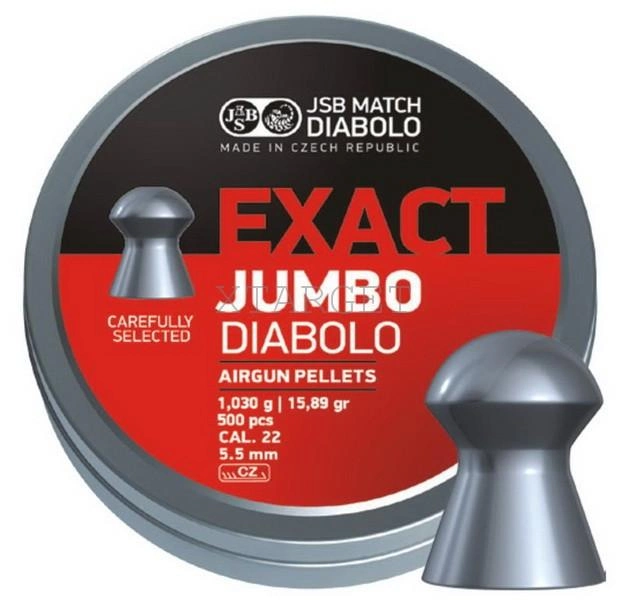Кулі JSB Exact Jumbo Diabolo 5.5, 1,03 гр. 500 шт. - зображення 1