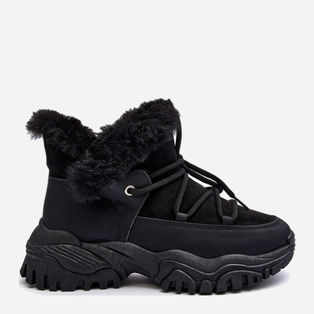 Жіночі зимові черевики високі Cresandi 39 Чорні (5905677025491) - зображення 1