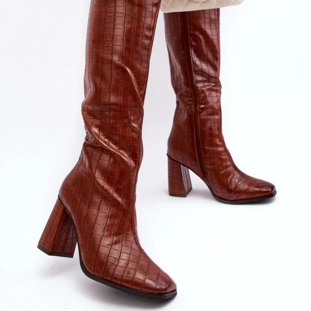 Чоботи жіночі Vabaria 41 Коричневі (5905677021462) - зображення 6