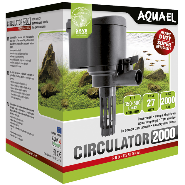 Помпа для акваріума AquaEl Circulator 2000 до 500 л - Фото 5 Помпа для акваріума AquaEl Circulator 2000 до 500 л - зображення 5