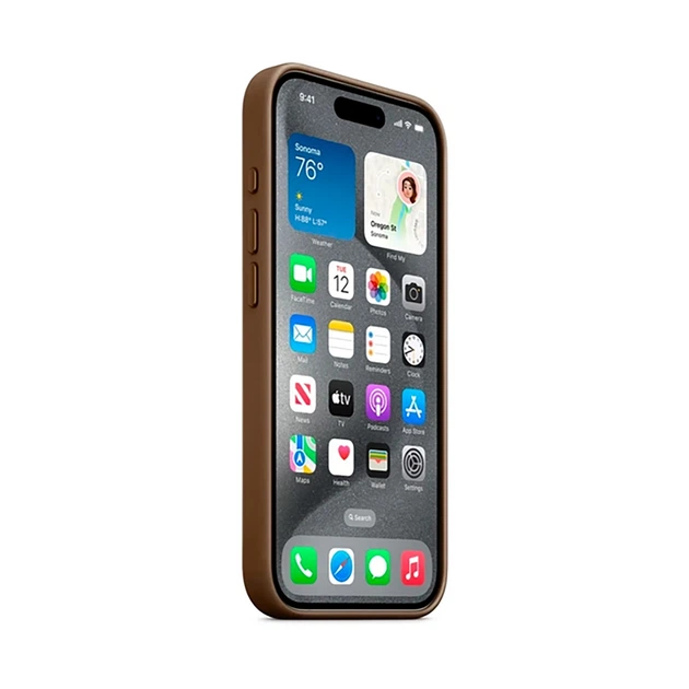 Чехол для Apple iPhone 15 Pro Max, FineWoven Case with MagSafe, коричневый, защитная накладка панель из материала FineWoven, противоударный, для айфона, защита всего корпуса, поддержка беспроводной зарядки и MagSafe, (ARM71991) - Фото 3 Чехол для Apple iPhone 15 Pro Max, FineWoven Case with MagSafe, коричневый, защитная накладка панель из материала FineWoven, противоударный, для айфона, защита всего корпуса, поддержка беспроводной зарядки и MagSafe, (ARM71991) - изображение 3