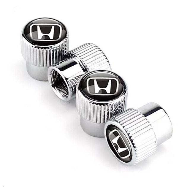 Захисні ковпачки на ніпель для Хонда Premium Style Silver Honda (4 шт) (67610) - Фото 2 Захисні ковпачки на ніпель для Хонда Premium Style Silver Honda (4 шт) (67610) - зображення 2