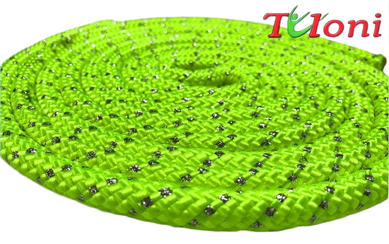 Скакалка Tuloni 3,0м Модель Metal Lurex Lime-Green - изображение 2