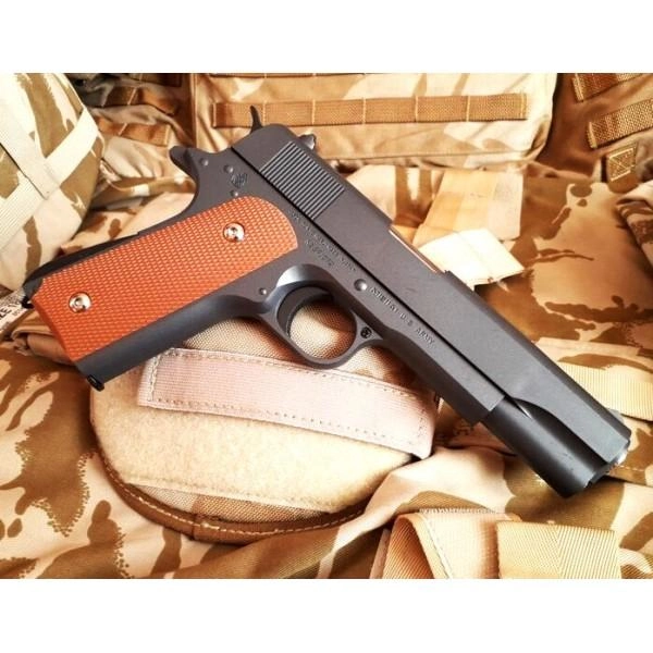 Страйкбольний пістолет з кобурою Colt M1911 Galaxy G13+ метал пластик чорний - изображение 2