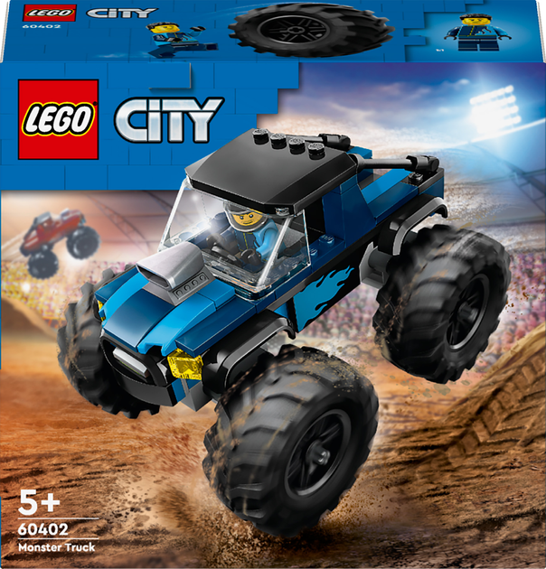 Zestaw klocków Lego City Niebieski monster truck 148 elementów (60402) - obraz 1