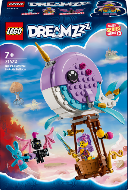 Конструктор LEGO DREAMZzz Повітряна куля Іззі Нарвал 156 деталей (71472) - зображення 1