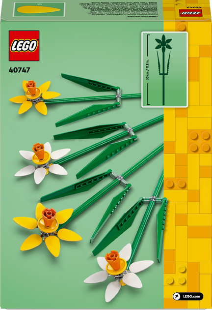 Zestaw klocków LEGO Iconic Żonkile 216 elementów (40747) - obraz 3
