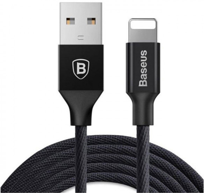 Кабель Baseus Yiven Cable for Lightning 1.2 м Black (CALYW-01) - зображення 1