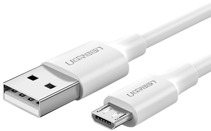 Kabel synchronizacyjny Ugreen US289 USB - Micro USB Cable 2 m White (6957303861439) - obraz 1
