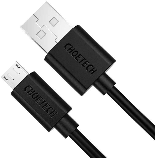 Kabel Choetech USB - MicroUSB 1.2 m Black (6971824975239) - obraz 2