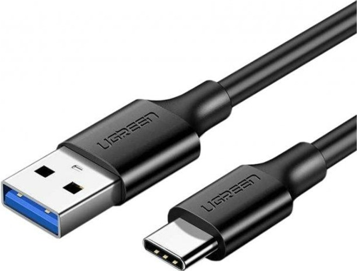 Kabel Ugreen US184 USB Type-A 3.0 - USB Type-C, 3 A, QC3.0, 1.5 m Black 20883 (6957303828838) - obraz 1