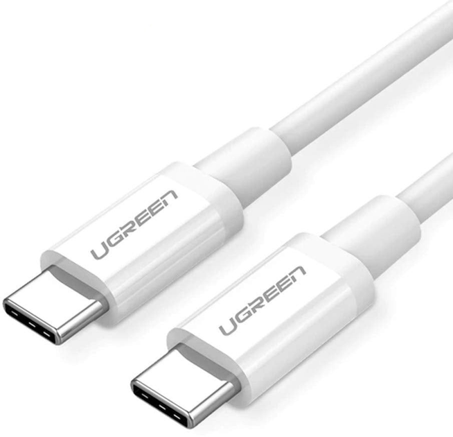 Kabel Ugreen US264 USB Type-C to USB Type-C 60 W ABS Cover 3 A 0.5 m White (6957303865178) - obraz 2