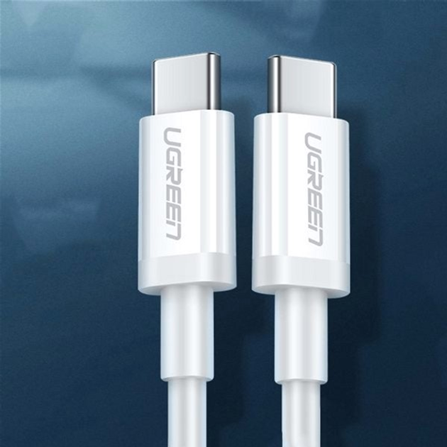 Kabel Ugreen US264 USB Type-C to USB Type-C 60 W ABS Cover 3 A 2 m White (6957303865208) - obraz 3