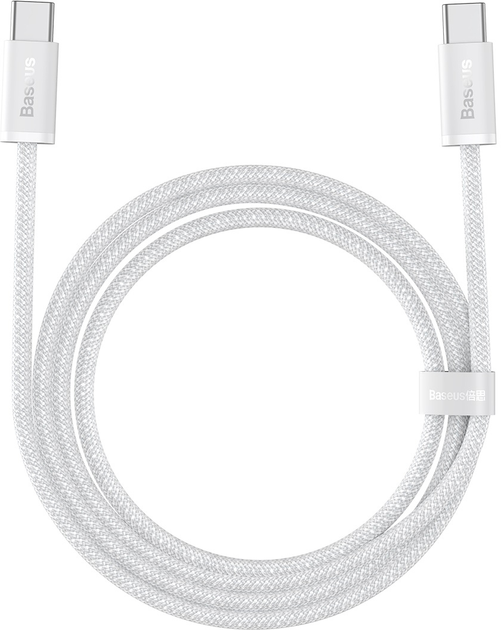 Кабель Baseus Dynamic Series Fast Charging Data Cable Type-C to Type-C 100 W 2 м White (CALD000302) - зображення 1