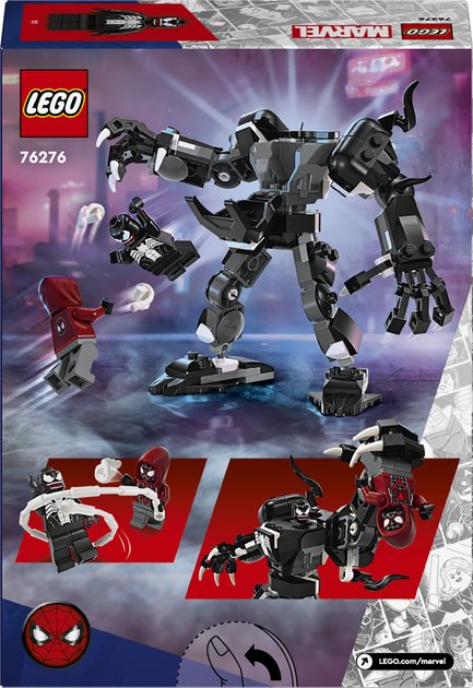 Zestaw klocków LEGO Super Heroes Mechaniczna zbroja Venoma vs. Miles Morales 134 elementy (76276) - obraz 8