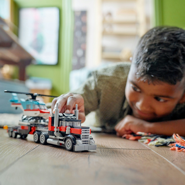 Конструктор LEGO Creator Бортова вантажівка з гелікоптером 270 деталей (31146) - зображення 3