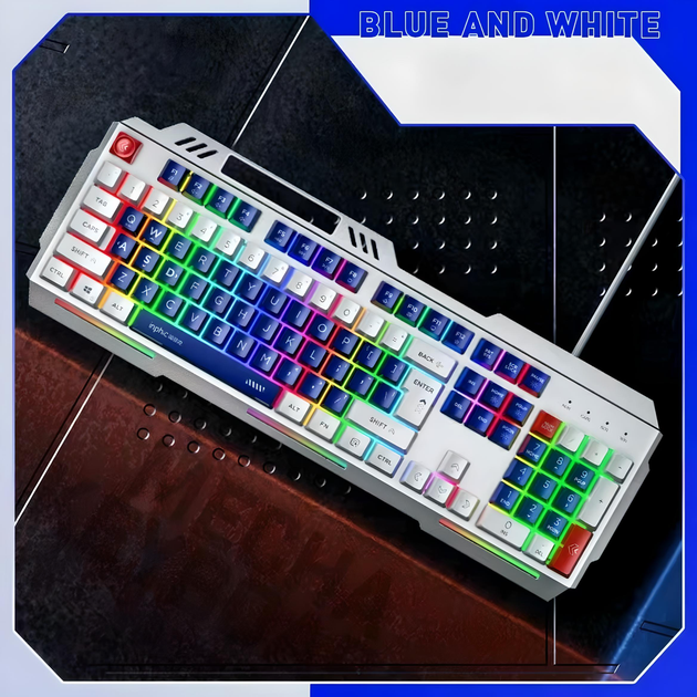 Клавиатура INPHIC K9 MECHA проводная полноразмерная с регулируемой RGB ...