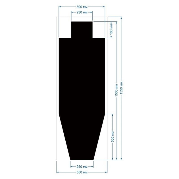 Мишень ВСУ №8 ростовая фигура 55х155 см DU-GARA (Targ-0027) - изображение 2