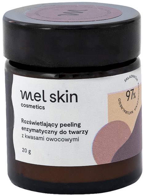Peeling do twarzy Mel Skin rozświetlający enzymatyczny z kwasami owocowymi 20 g (5904384693689) - obraz 1
