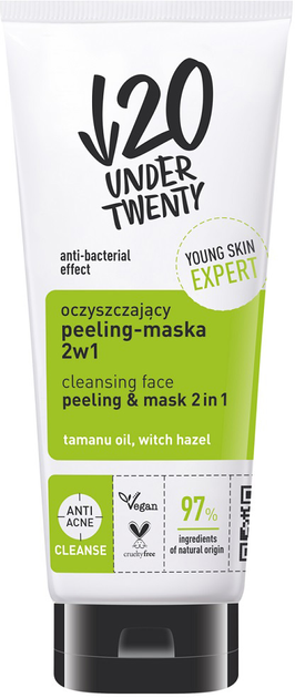 Peeling-maska Under Twenty oczyszczający 2 w 1 100 ml (5900717512412) - obraz 1
