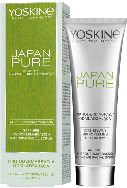 Peeling do twarzy Yoskine Japan Pure Mikrodermabrazja szafirowy 75 ml (5900525076939) - obraz 1