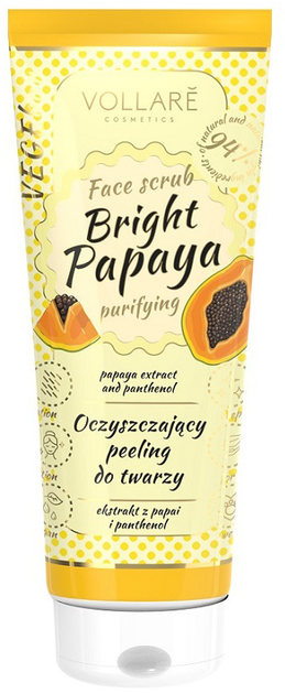 Скраб для обличчя Vollare VEGEbar Bright Papaya очищувальний 100 мл (5902026678438) - зображення 1
