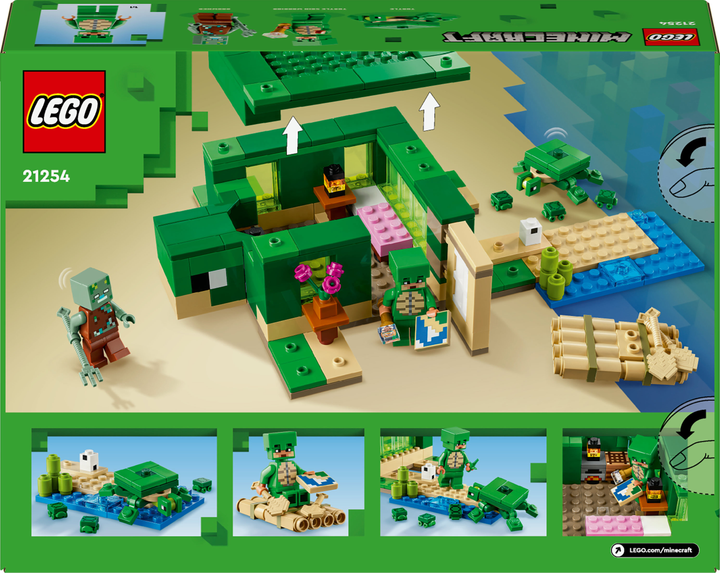 Zestaw klocków LEGO Minecraft Domek na plaży żółwi 234 elementy (21254) - obraz 8