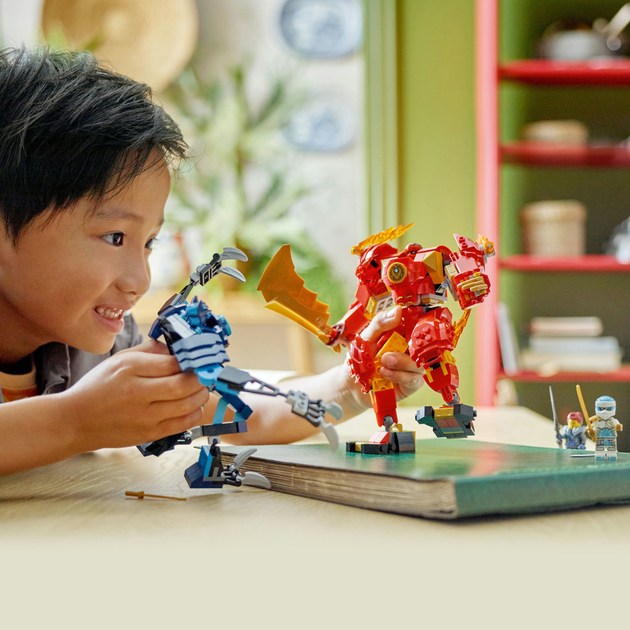 Zestaw klocków LEGO NINJAGO Mech żywiołu ognia Kaia 322 elementy (71808) - obraz 4
