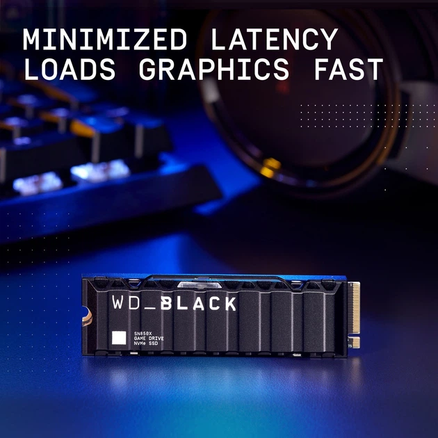Накопичувач SSD M.2 NVMe 1TB WD Black SN850X з радіатором