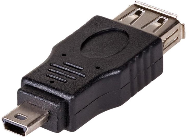 Adapter Akyga USB Type-A - mini-USB F/M Black (5901720130402) - obraz 2