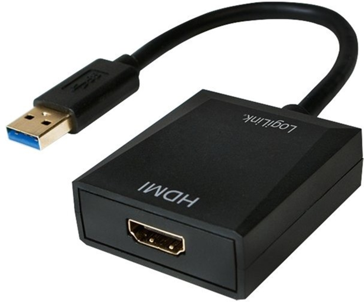 Adapter LogiLink USB Type-A - HDMI Black (4052792034035) - obraz 1