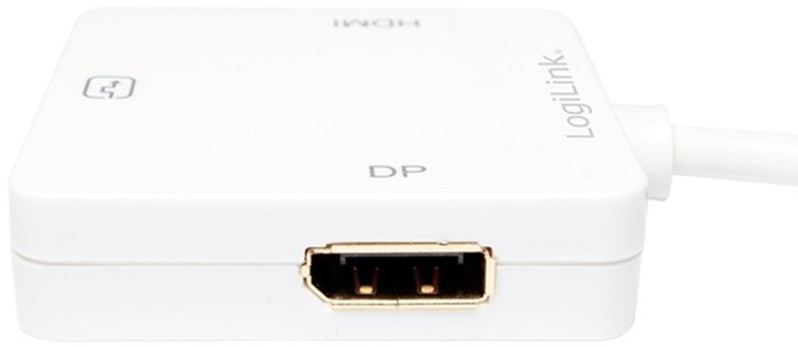 Adapter LogiLink mini DisplayPort - HDMI/DVI/DisplayPort White (4052792040678) - obraz 2