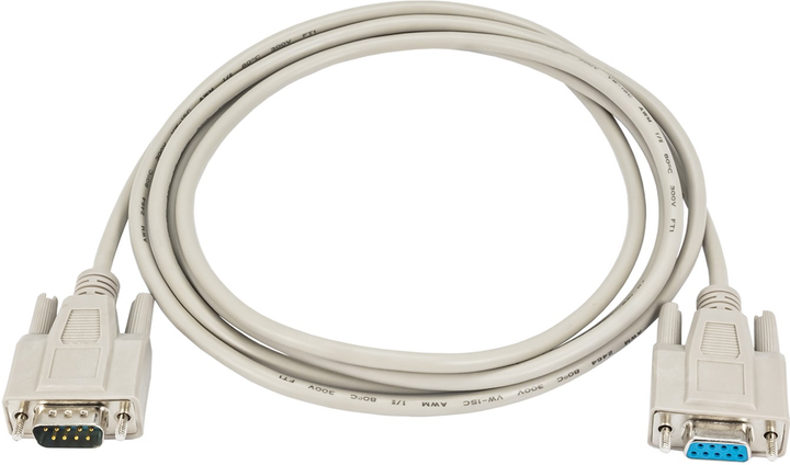 Kabel Akyga RS-232 D-SUB - D-SUB M/F 2 m White (5901720132062) - obraz 1