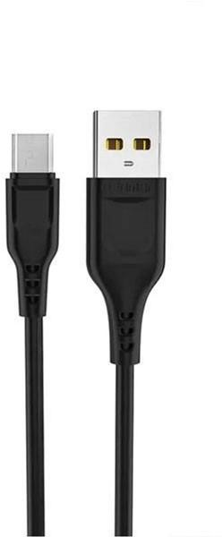 Кабель Denmen USB Type-A - micro-USB 1 м Black (6973224870046) - зображення 1
