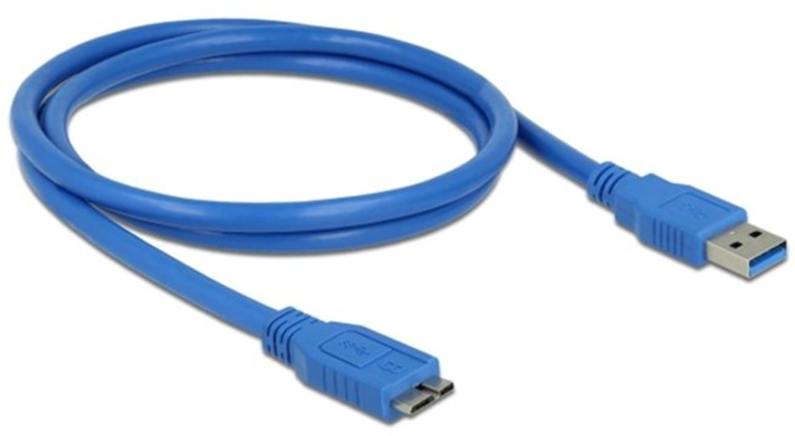 Kabel Delock micro-USB - USB Type-A M/M 1 m Blue (4043619825318) - obraz 2