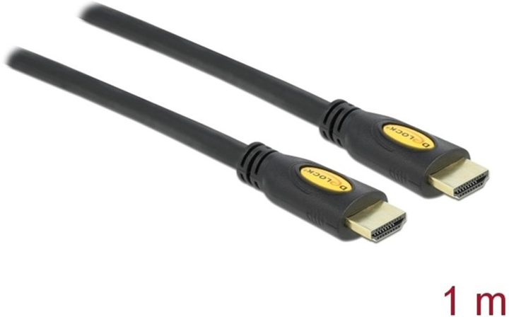 Кабель Delock HDMI M/M 1 м Black (4043619825844) - зображення 1