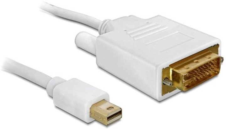 Kabel Delock mini DisplayPort - DVI-D M/M 2 m White (4043619829187) - obraz 1