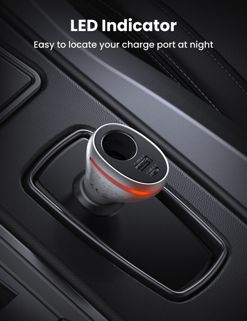 Ładowarka samochodowa Ugreen CD204 Car Charger 2 x USB Silver (6957303867127) - obraz 6