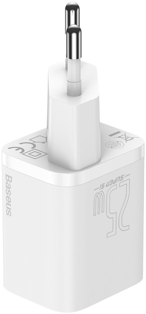 Ładowarka sieciowa Baseus Super Si Quick Charger 1C 25 W EU White (CCSP020102) - obraz 2