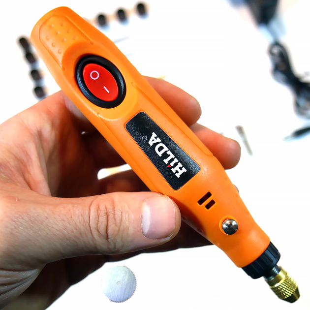 Гравер HILDA ручная мини дрель MD6612 Бор машинка на 18W с фрезами и ...