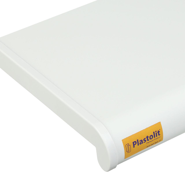 Пластикове підвіконня Plastolit Білий матовий Ширина 200-151мм - зображення 1