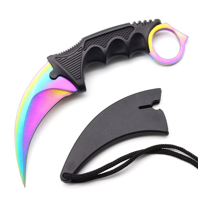 Сувенирный нож керамбит CS:GO (Karambit) Rainbow Counter Strike - цвет хамелеон (1010369-Other) - изображение 1