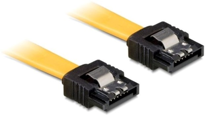Kabel Delock SATA M/M 0.5 m Yellow (4043619828098) - obraz 1
