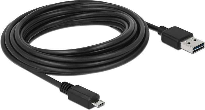 Kabel Delock USB Type-A - micro-USB M/M 5 m Black (4043619833696) - obraz 1